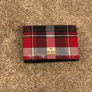 Kate Spade Keychain Plaid Wallet